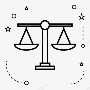 司法展板平衡法庭司法图标图标