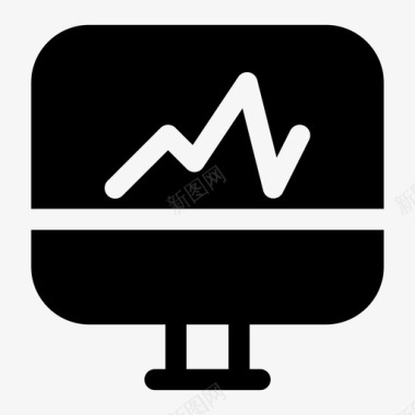 设计数字图表监视器分析数字图标图标