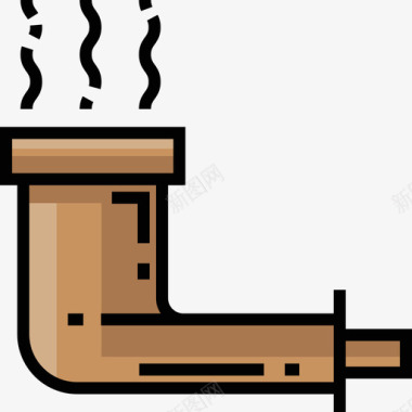 烟斗航海水手3线型颜色图标图标