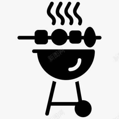 烧烤食物户外烧烤后院图标图标