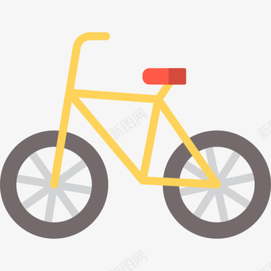 自行车交通工具41扁平图标图标