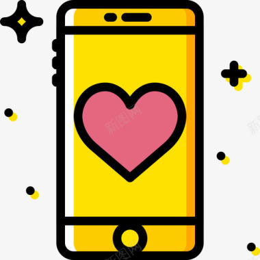 手机Up直图标智能手机移动功能黄色图标图标