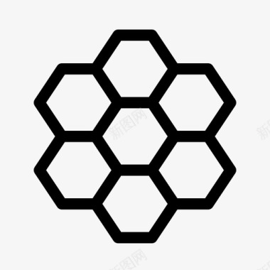 蜂巢蜜蜂六边形图标图标
