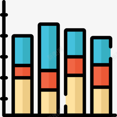 信息条状图条形图信息图6线颜色图标图标