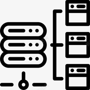 12系统管理数据库网络托管12线性图标图标