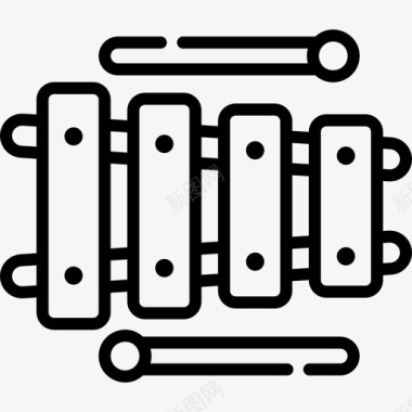 6月18木琴玩具18线性图标图标