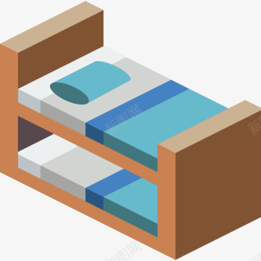 双层提篮双层床家具39扁平图标图标