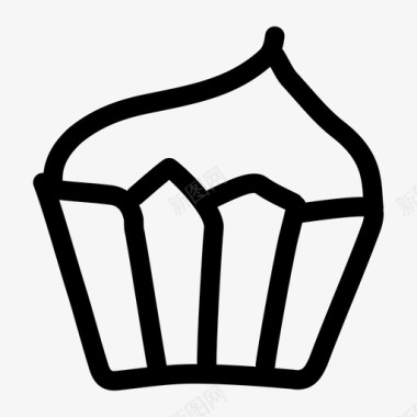 纸杯蛋糕甜点抽签图标图标