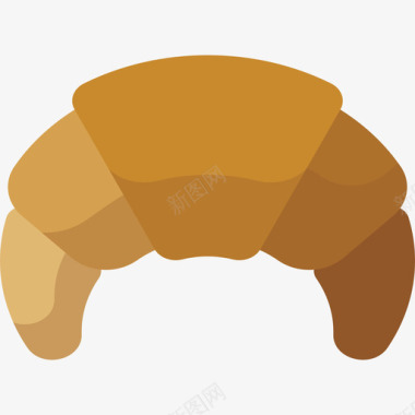 牛角面包食品甜点扁圆面包图标图标