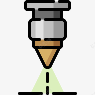 制造激光制造4线性彩色图标图标