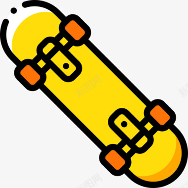 滑板休闲14黄色图标图标