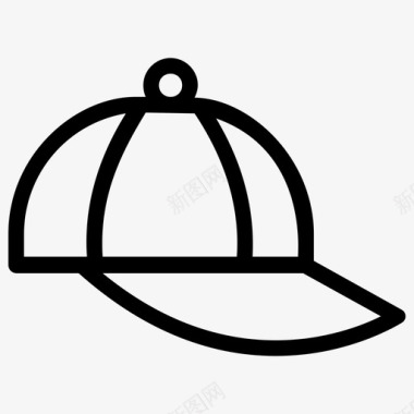 运动帽棒球帽头饰图标图标