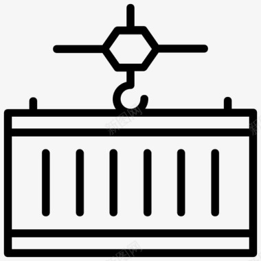 货柜集装箱升降机起重机升降机图标图标