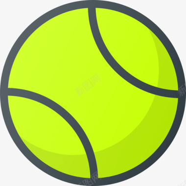 运动小人图标矢量素材网球运动56线性颜色图标图标
