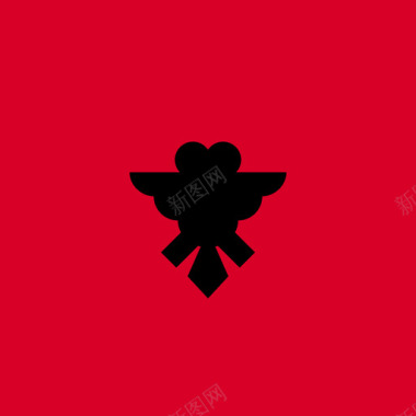 公共信息标志阿尔巴尼亚方形国家简单的旗帜图标图标