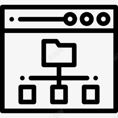 协同合作层级结构团队合作17直线型图标图标