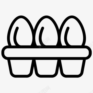 鸡蛋鸡蛋盒鸡蛋托盘图标图标