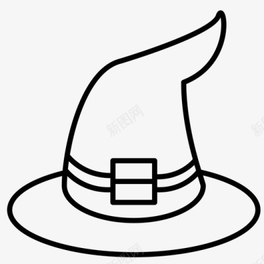 帽子万圣节女巫图标图标