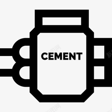 水泥diy工具4线性图标图标
