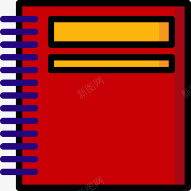 信纸笔记本信纸11线性颜色图标图标