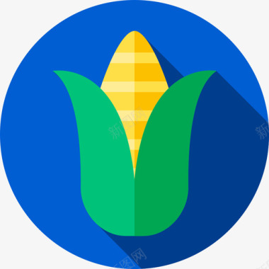 抑制再生玉米可再生能源9平坦图标图标