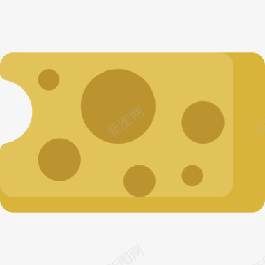 奶酪食品甜点扁平奶酪图标图标