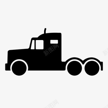大卡车6轮车重型卡车图标图标