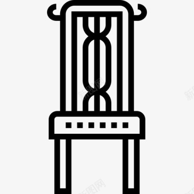 椅子复古装饰7线性图标图标