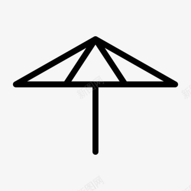 雨伞海滩野餐图标图标