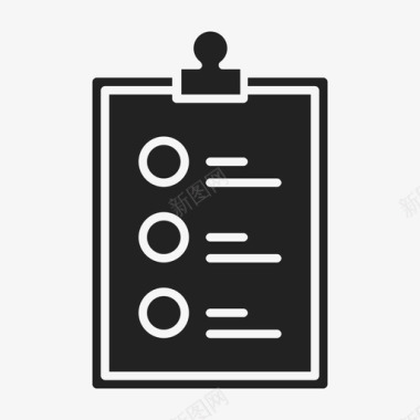 检查剪贴板检查列表图标图标