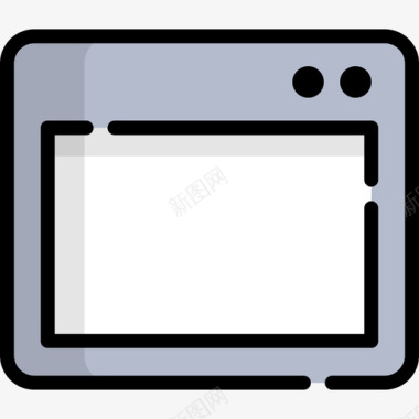 窗口电子和网络元素集合2线颜色图标图标