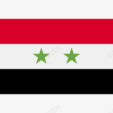 叙利亚长方形国家简旗图标图标