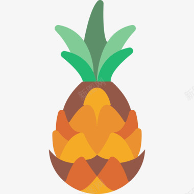 菠萝美食5扁平图标图标