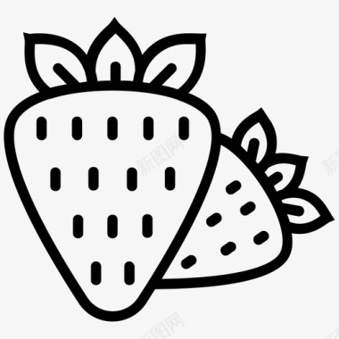 草莓减肥食品水果图标图标