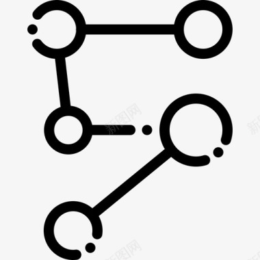 分子圈分子研究科学5线性图标图标