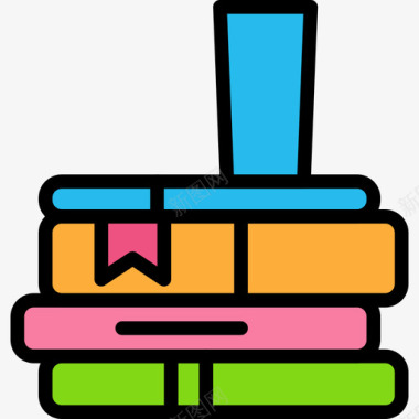 书籍书籍教育42线性颜色图标图标