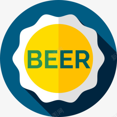 啤酒节啤酒帽啤酒节12号扁平图标图标