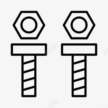 基础设施采购产品螺母和螺栓螺母和螺栓建筑图标图标