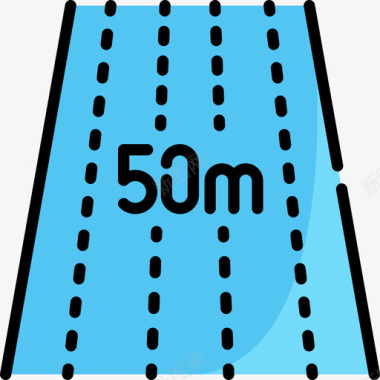 游泳好处游泳池水上锦标赛线颜色图标图标