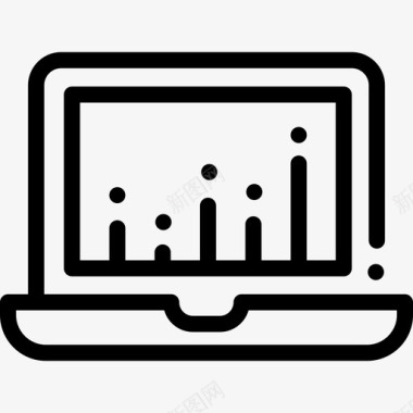 电脑笔记本图笔记本电脑创业新业务4线性图标图标