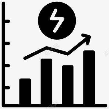 能量消耗图表功率图图标图标