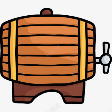 桶啤酒节11彩色图标图标