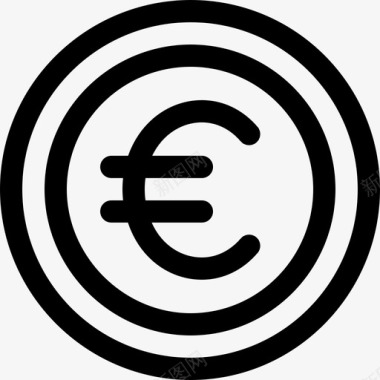 火焰欧元图标欧元金融41线性图标图标