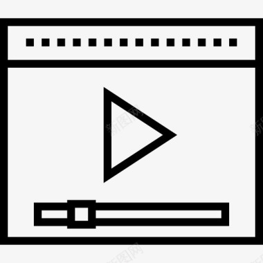 视频播放器ui接口16线性图标图标