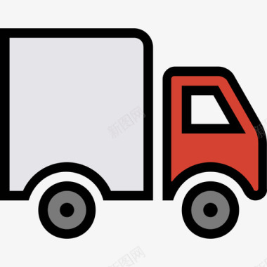 送货车seo营销业务财务线条色彩图标图标