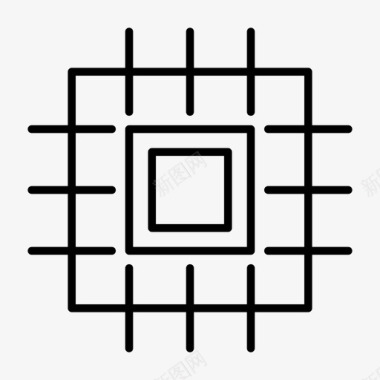 微芯片主板处理器图标图标