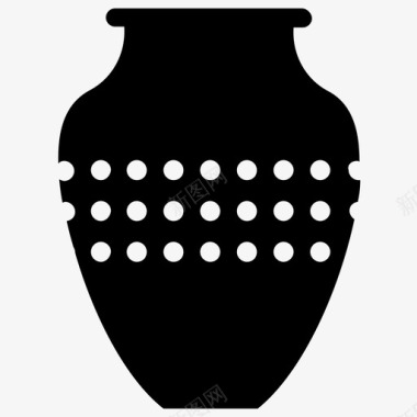 埃及壶古器埃及陶器图标图标