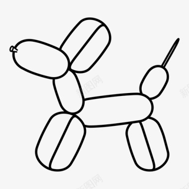 气球狗气球动物腊肠犬图标图标