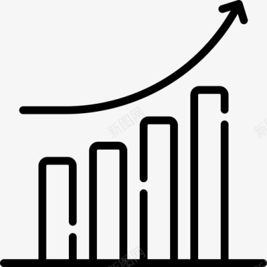 黑色信息图表利润信息图表元素线性图标图标