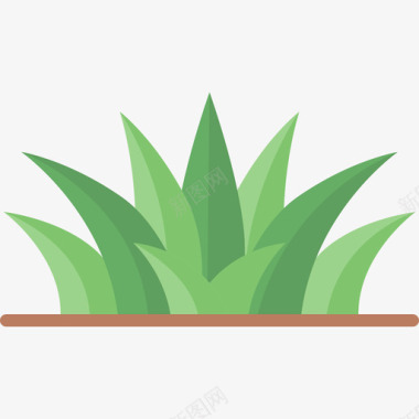 平坦草室内植物平坦图标图标